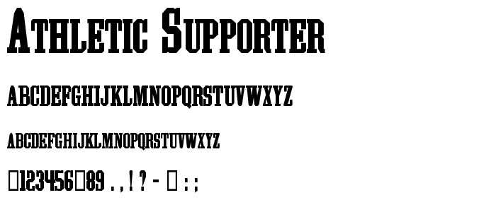 Athletic Supporter font